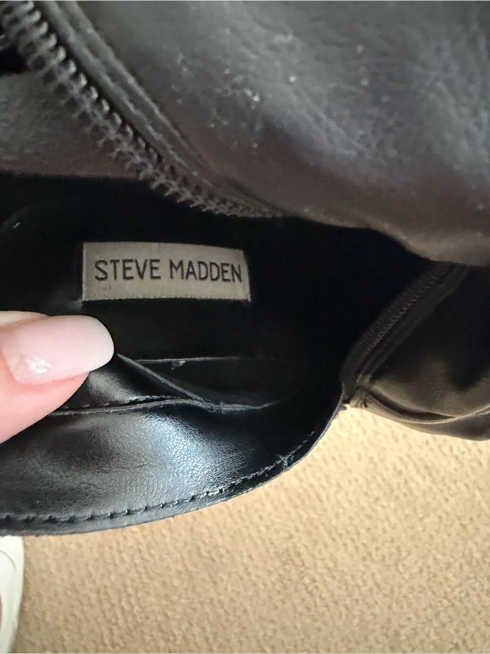Steve Madden Black Over-The-Knee Stiletto Boots